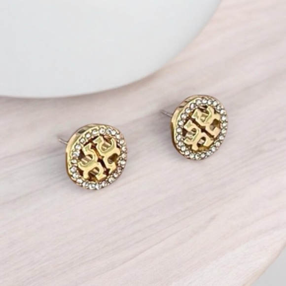 Tory Burch Crystal 'Miller Pavé' Stud Earrings - Picture 10 of 16